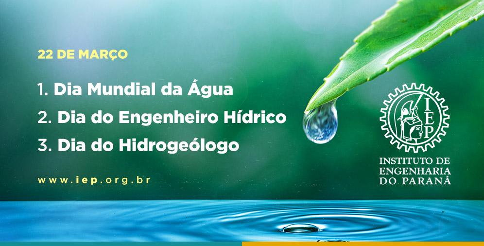 IEP 2022: Dia Mundial da Água, do Eng. Hídrico e do Hidrogeólogo